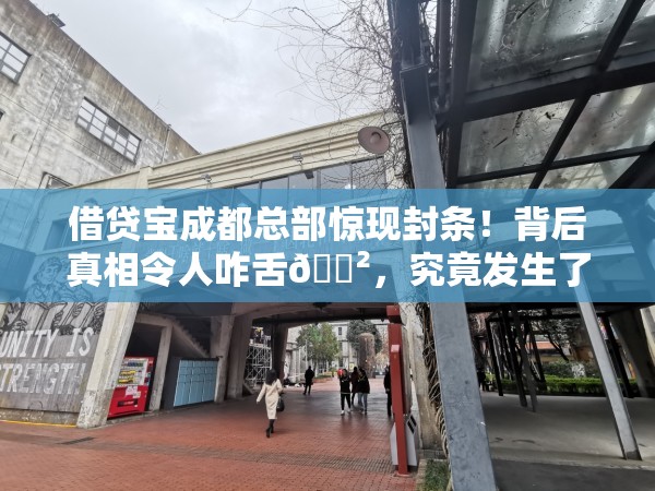 借贷宝成都总部惊现封条！背后真相令人咋舌😲，究竟发生了什么？