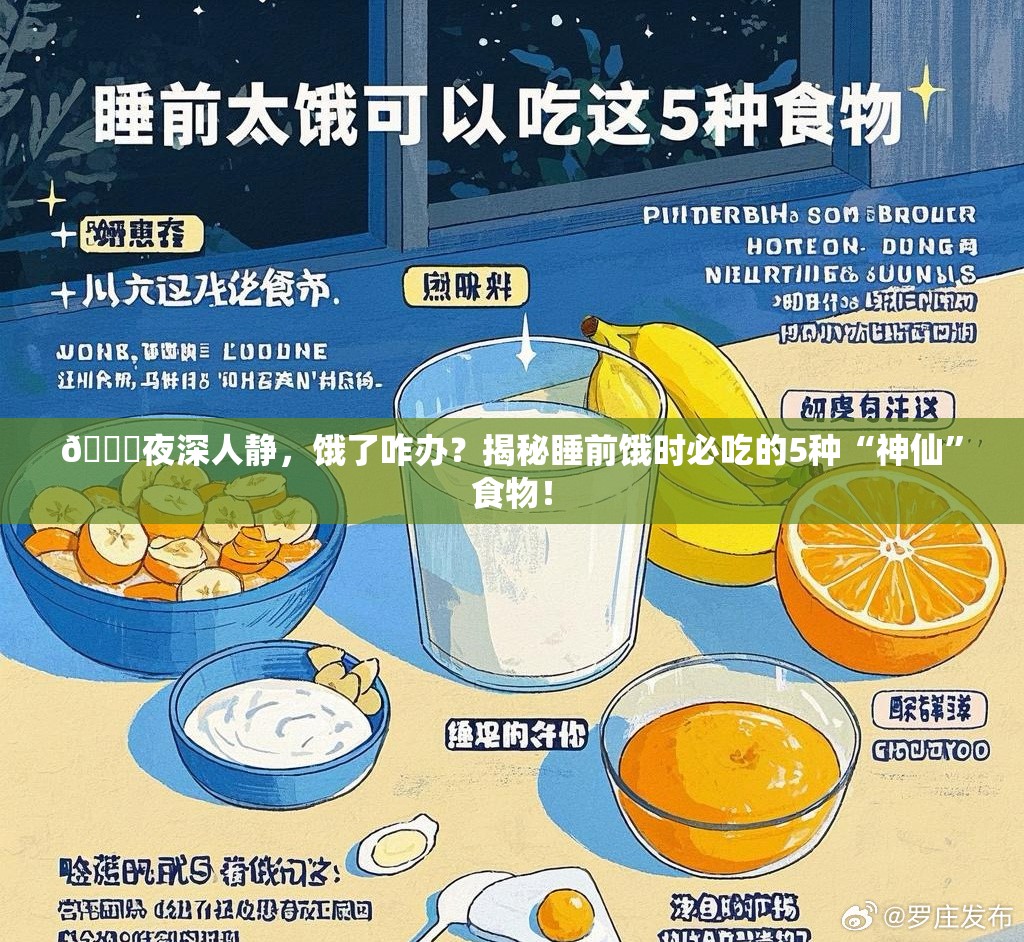 🌙夜深人静，饿了咋办？揭秘睡前饿时必吃的5种“神仙”食物！